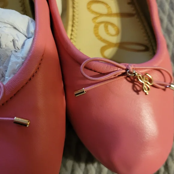Sam Edelman Pink Ballet Flats With Bow, Size 10 - Picture 8 of 10